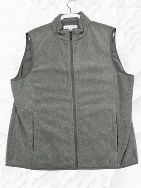 Amazon Essentials Grey Full-Zip Sleeveless Fleece Vest